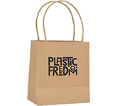 Printed Brookvale Natural Small Twist Handled Recyclable Paper Bags