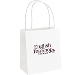 Printed Brookvale Small Twist Handled Recycled Paper Bags in white