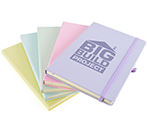 Phantom A5 Soft Feel Pastel Notebook With Pocket in pastel colours
