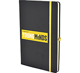 Custom A5 Bronte Soft Touch Notebooks With Pocket in many colour options