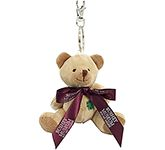 Baloo Bear Keyrings promotional printed to the bow in a range of colour options for charity fundraising