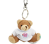 Baloo Bear Keyrings branded with a college and university logo in full to the t-shirt at GoPromotional