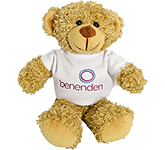 20cm Barney Bear With T-Shirt - Biscuit