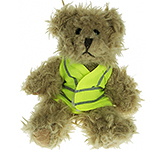 15cm Windsor Scruffy Bear With Hi Vis Jacket
