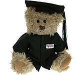 20cm Windsor Scruffy Bear With Graduation Cap & Gown