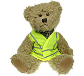 25cm Windsor Scruffy Bear With Hi Vis Jacket