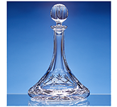 Custom engraved 0.85ltr Lead Crystal Panelled Ships Decanters at GoPromotional
