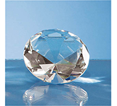 Oxford 6cm Optical Crystal Clear Diamond Paperweights logo engraved at GoPromotional