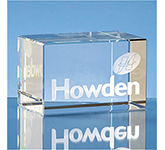 Howarth 8cm Optical Crystal Rectangular Paperweights engraved with your message
