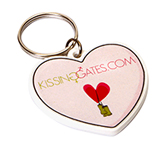 Heart Shaped Eco Plastic Keyrings personalised with your logo ideal for valentine promotions