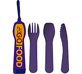 Bespoke printed Lunch Mate Recycled Cutlery Sets in many colours at GoPromotional
