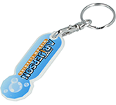 Antimicrobial Oblong Recycled Trolley Stick Keyring