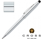 Cross Century II Lustrous Chrome Pens in silver with a personalised company logo