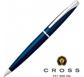 Personalised Cross ATX Blue Lacquered Pens for executive corporate clients at GoPromotional