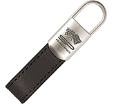 Corporate Monaco Leather Keyrings laser engraved with your design