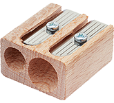 Double Sustainable Wooden Pencil Sharpener