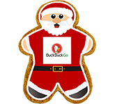 Festive Santa Ginger Biscuits personalised with your logo at GoPromotional
