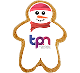 Festive Shortbread Snowman Biscuits branded with your logo at GoPromotional