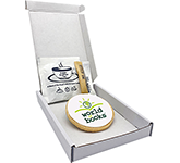 Bespoke printed Round Shortbread Biscuit Brew Postal Boxes - Tea