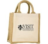 Branded Camden Natural Cotton Jute Gift Bags for promotional merchandise giveaways at events