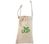 Eco-friendly Mini Natural Cotton Drawstring Pouches branded with your corporate logo