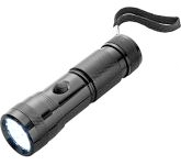 Personalised Denver LED Pocket Torches in black for outdoor promotions at GoPromotional