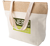 Grenoside Cotton Jute Cooler Bag in natural branded with your logo at GoPromotional