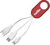 Printed promotional Delta 4-in-1 USB Charging Cable Sets in a range of colours at GoPromotional