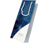 Promotional branded Lime Luxury Laminated Paper Wine Bags for corporate business promotions