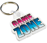 Promotional Bespoke Shaped Acrylic Keyrings printed in full colour with your graphics