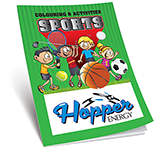 Custom designed Sports A4 Activity Colouring Books for schools