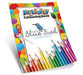 Kids A5 Activity Colouring Books printed with your design for school promotions