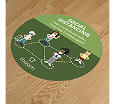 Round Anti-Slip Social Distancing Floor Sticker - 400mm