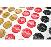 Promotional Round Domed Vinyl Stickers for brand merchandise