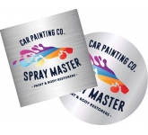Promotional Silver Mirror Stickers at GoPromotional