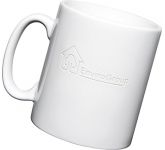 White Durham Etched Mugs for executive desktop promotions at GoPromotional Merchandise