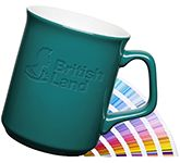 Sparta Etched ColourCoat Mugs with pantone matched exterior at GoPromotional