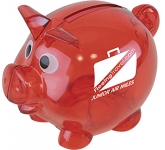 Branded Piglet Mini Piggy Banks in many colours with your logo at GoPromotional