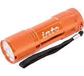 Branded Flame Metal LED Flashlights in a range of colours engraved with a company logo