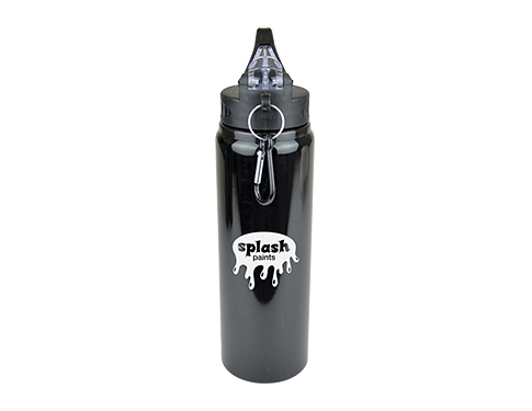 Cayen 800ml Aluminium Water Bottles - Black