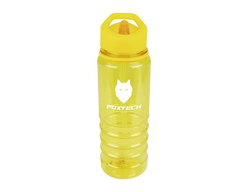 Branded Kettlewell 800ml Drinks Bottles With Straw - Yellow