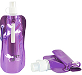 Personalised Cabo Metallic 400ml Folding Water Bottles with your logo for summer promotions