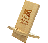 Sustainable Hawthorn Eco-Friendly Bamboo Phone Stands branded with your logo at GoPromotional