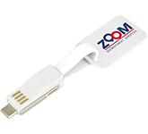 Personalised Pacific 3-in-1 Keychain Charging Cables with your logo at GoPromotional