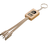 Eco-friendly Wheatly Bamboo Charger Keyrings Rectangle personalised with your logo at GoPromotional
