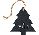 Engraved Slate Christmas Tree Decorations with your corporate branding