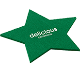 Personalised Festive Star Felt Coaster Sets in a range of colours at GoPromotional