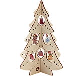 Engraved Berlin Wooden Christmas Tree With Decorations for corporate festive promotions