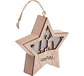 Sustainable Starlight MDF Christmas Lights with your logo and message