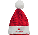 Blizzard Festive Knitted Beanie Hats embroidered with your logo and message
